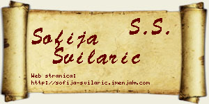 Sofija Svilarić vizit kartica